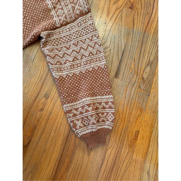 Handmade Wool/Angora Women’s Sweater L Embroidered Collar - Picture 4 of 13